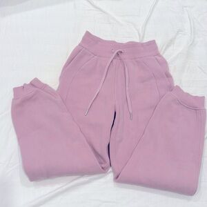 Lululemon orchid pink jogger pants with fleece size 0